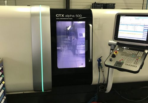 TCN 6 Axes DMG CTX ALPHA 500 Bi-broche avec ravitailleur LNS
Diamètre Maxi : 200mm
Longueur maxi : 320mm